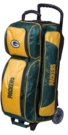 NFL Green Bay Packers Triple Roller Bag - Durable Travel Luggage for Football Fans - Perfect for Game Day, Tailgating & Sports Travel