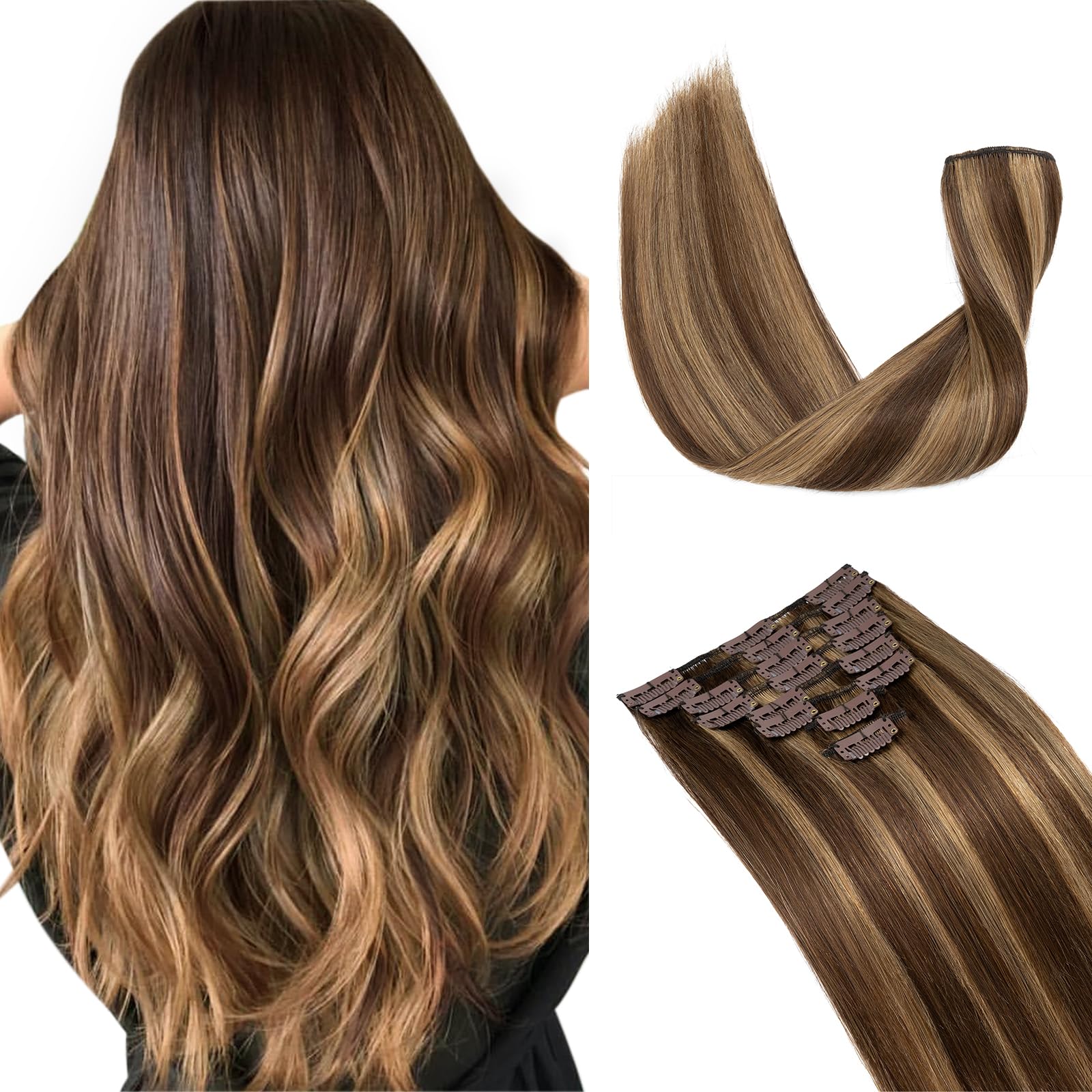 Hairro 100% Human Hair Clip-in Extensions 24