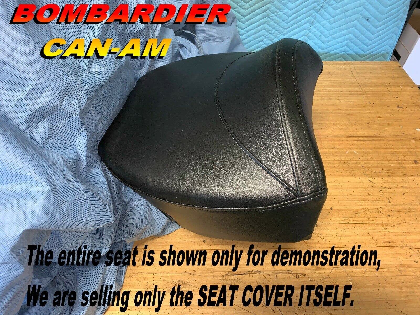 New Replacement Seat Cover for Bombardier Can-Am Outlander Max Passenger Seat (2006-2013 Models) - Fits CanAm 650 800 J16 - Durable ATV UTV Accessory for Off-Road Adventures & Trail Riding