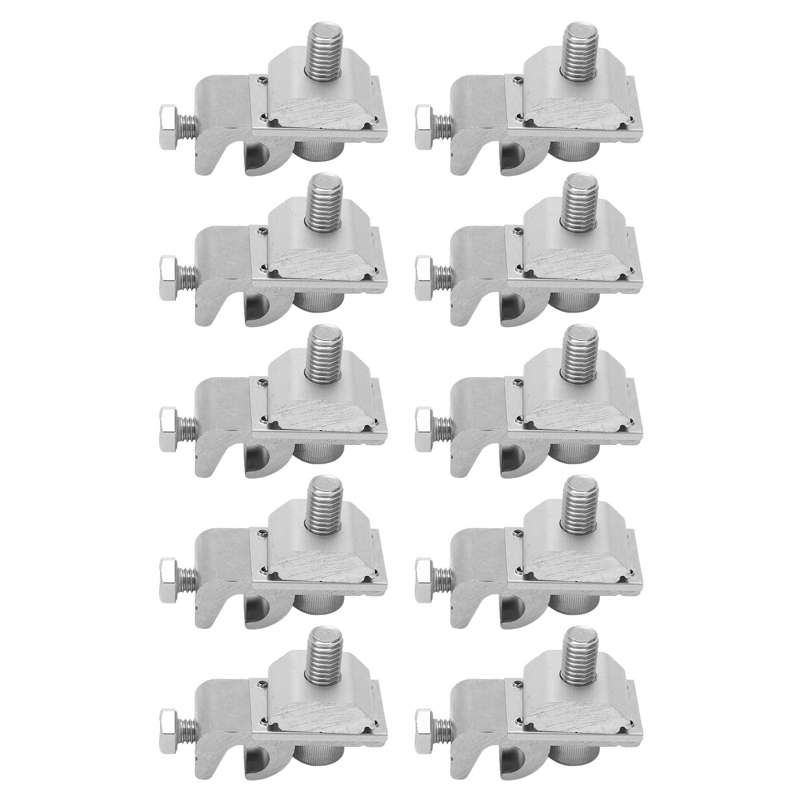 10Pcs Solar Panel Grounding Clips & Brackets - Aluminum PV Mounting Clamps for Secure Cable Connection - Ideal for Solar Panel Installation & Maintenance