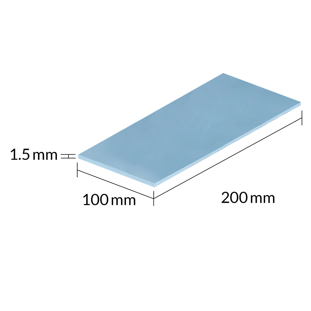 Arctic TP 3 Premium Performance Thermal Pad 200x100mm (7.87x3.94in), 1.5mm Thickness - 2 Pack - High Thermal Conductivity for CPU/GPU Cooling, Laptop & PC Heat Dissipation