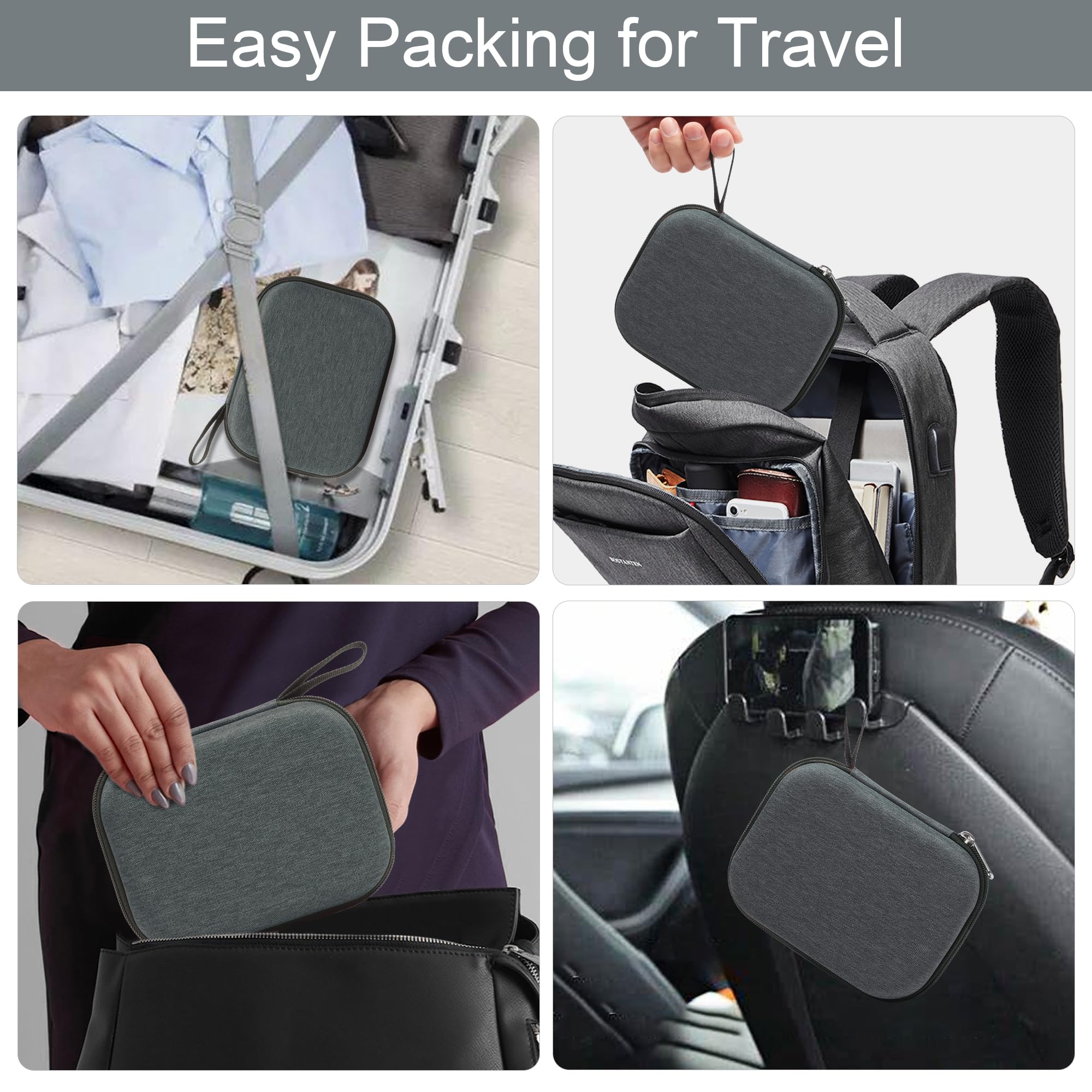 Bukere Travel Sunglasses Organizer Case - 3 Adjustable Slots for Multiple Eyeglasses & Sunglasses - Durable Hard Eyewear Storage Box for Men & Women - Perfect for Travel, Office & Daily Use