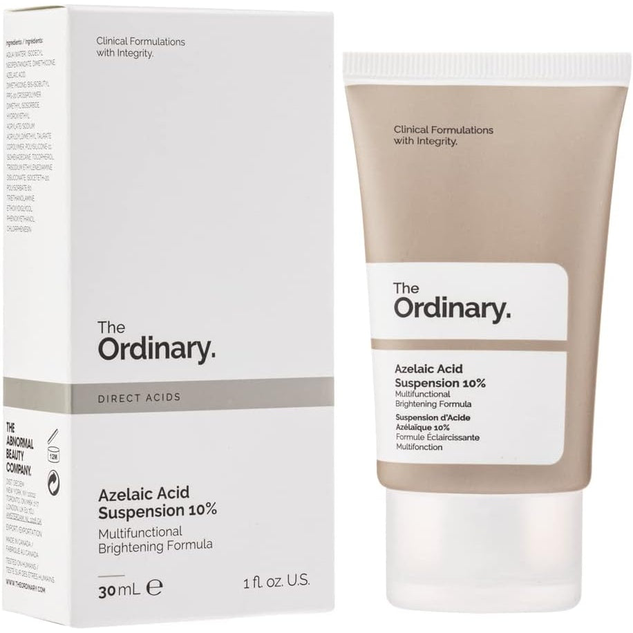 The Ordinary Azelaic Acid Suspension 10% - Brightening & Blemish Treatment for Clear Skin - Perfect for Acne-Prone & Sensitive Skin Care Routine