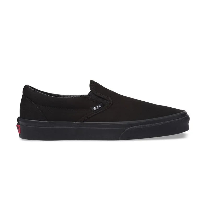 Vans Classic Slip-On Sneakers for Men & Women - Black Canvas Casual Shoes for Skateboarding, Walking & Everyday Wear