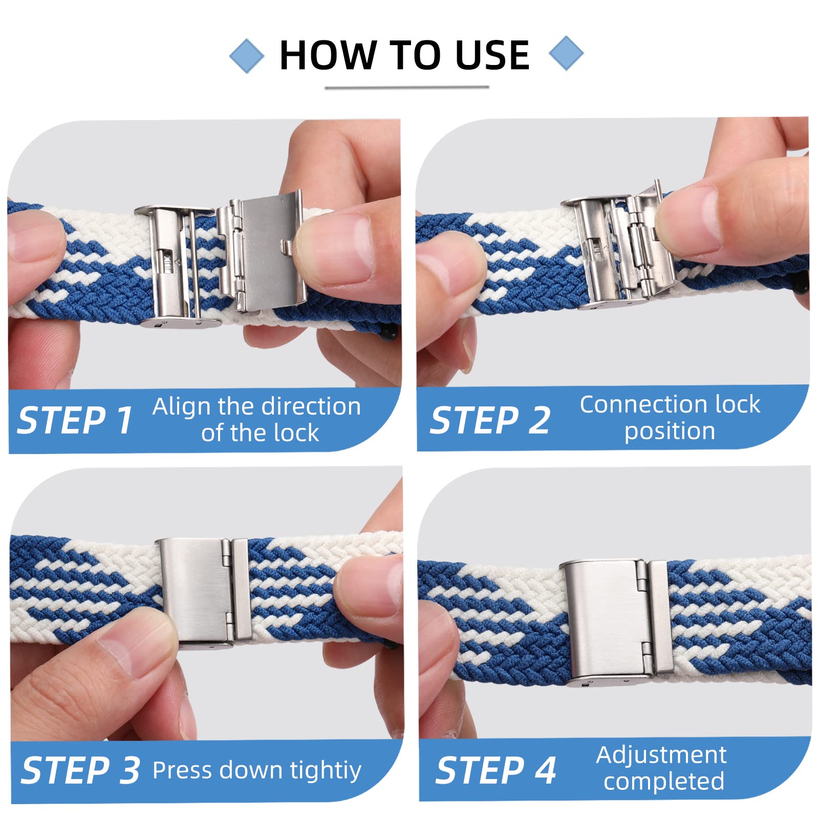 Breathable Braided Solo Loop Band Compatible with Fitbit Sense/Versa 3 - Stretchable Sport Wristband for Women & Men - Perfect for Workouts, Running & Everyday Wear
