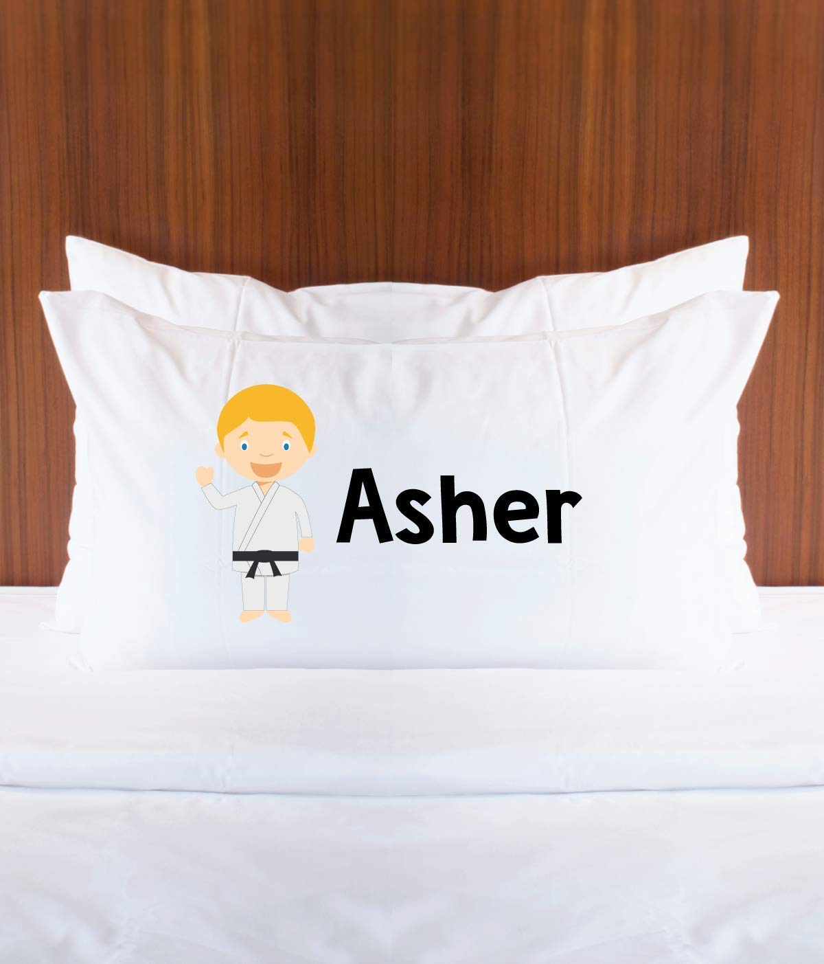 Personalized Kids Pillowcase with Name - Custom Karate Sports Themed Pillow Cover for Boys & Girls - Unique Bedroom Decor Gift for Birthdays, Holidays & Special Occasions - Perfect for Sleepovers, Room Makeovers & Martial Arts Enthusiasts