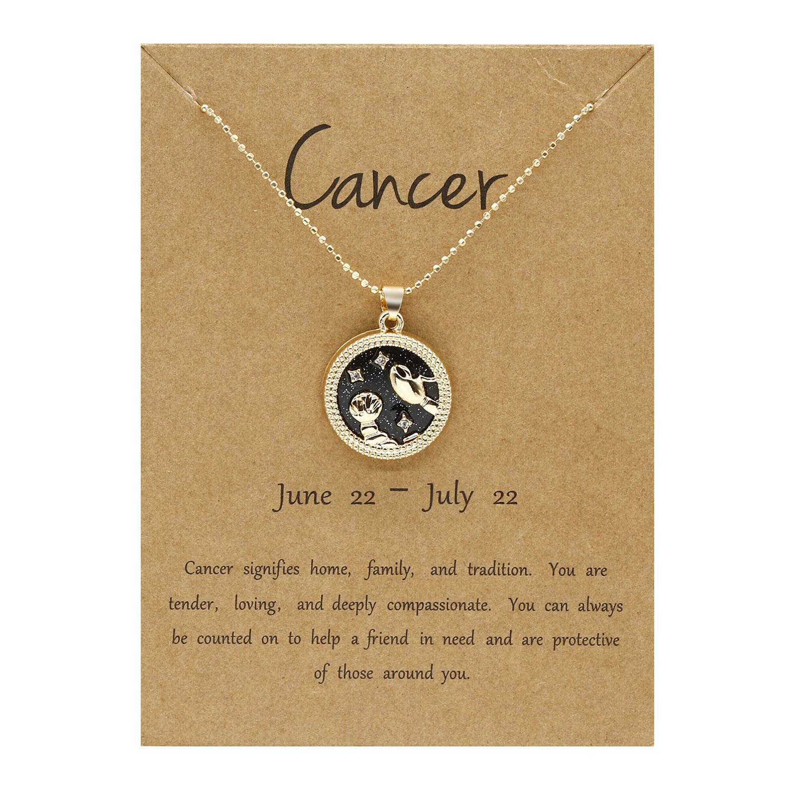 12 Constellation Night Chain Necklace for Women - Zodiac Pendant Couple Necklace, Perfect Gift for Birthday, Anniversary & Valentine's Day | Elegant Layering Jewelry for Date Night & Everyday Wear