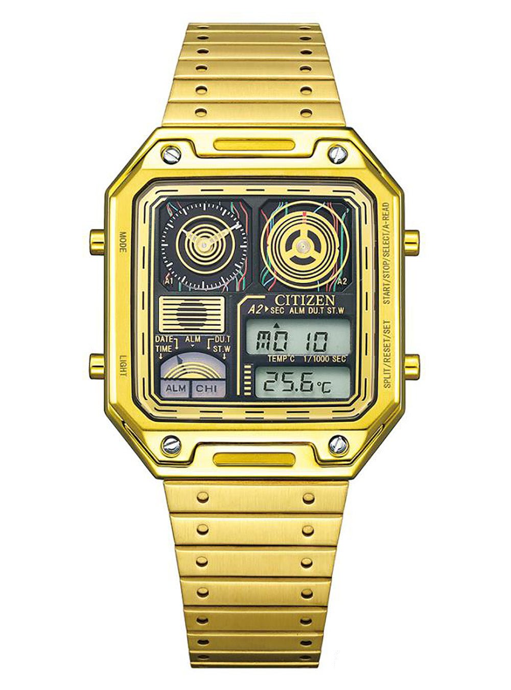 CITIZEN Eco-Drive Thermo Sensor Limited Edition Watch JG2123-59E - JDM Japan Movement, Gold-Tone Stainless Steel - Perfect for Collectors & Luxury Gift Giving