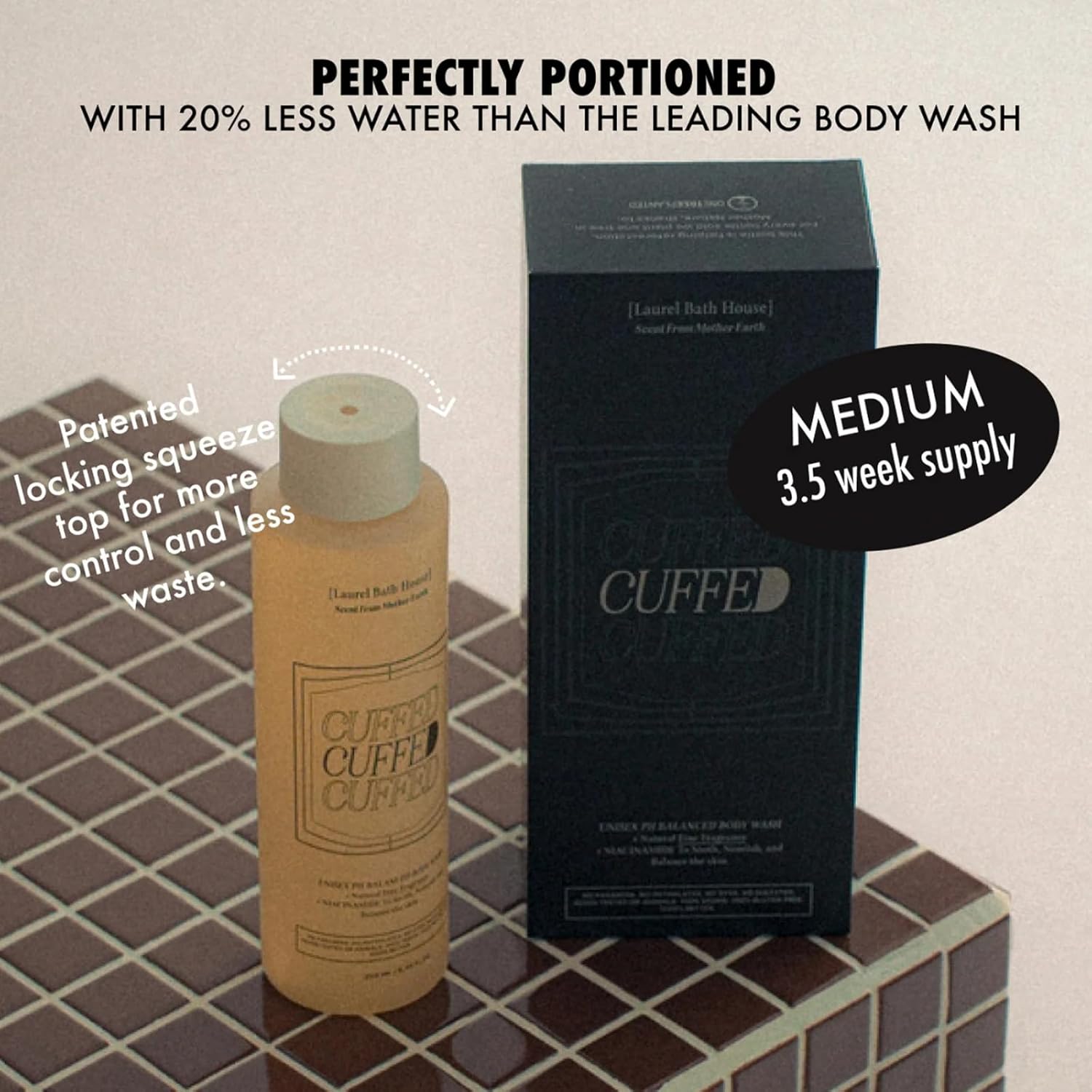Premium Cuffed Body Wash for Men - Hydrating & Nourishing with Niacinamide, Leather, Tobacco & Raspberry Scent - Paraben, Sulfate & Phthalate Free - 8oz (3 Pack) - Ideal for Daily Shower, Gym Recovery & Gift Giving