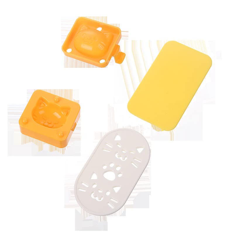 Cute Cat Rice Ball Mold Set - DIY Sushi & Bento Making Kit for Kids - Perfect for Lunch Box, Party Snacks & Japanese Food Decoration
