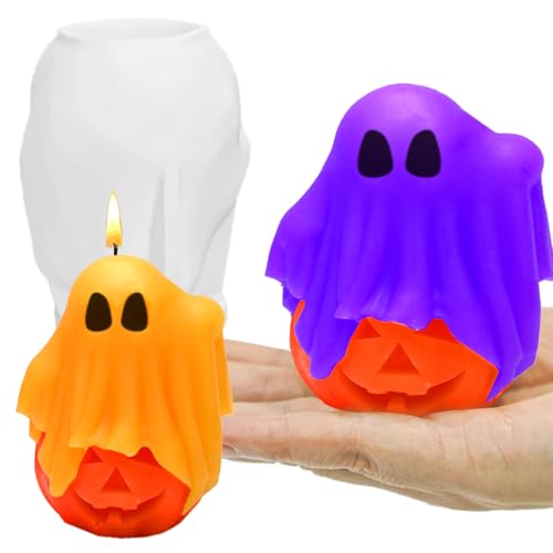 1PCS Ghost Pumpkin Candle Molds
