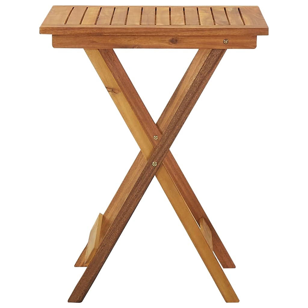 Foldable Acacia Wood Outdoor Table - 23.6