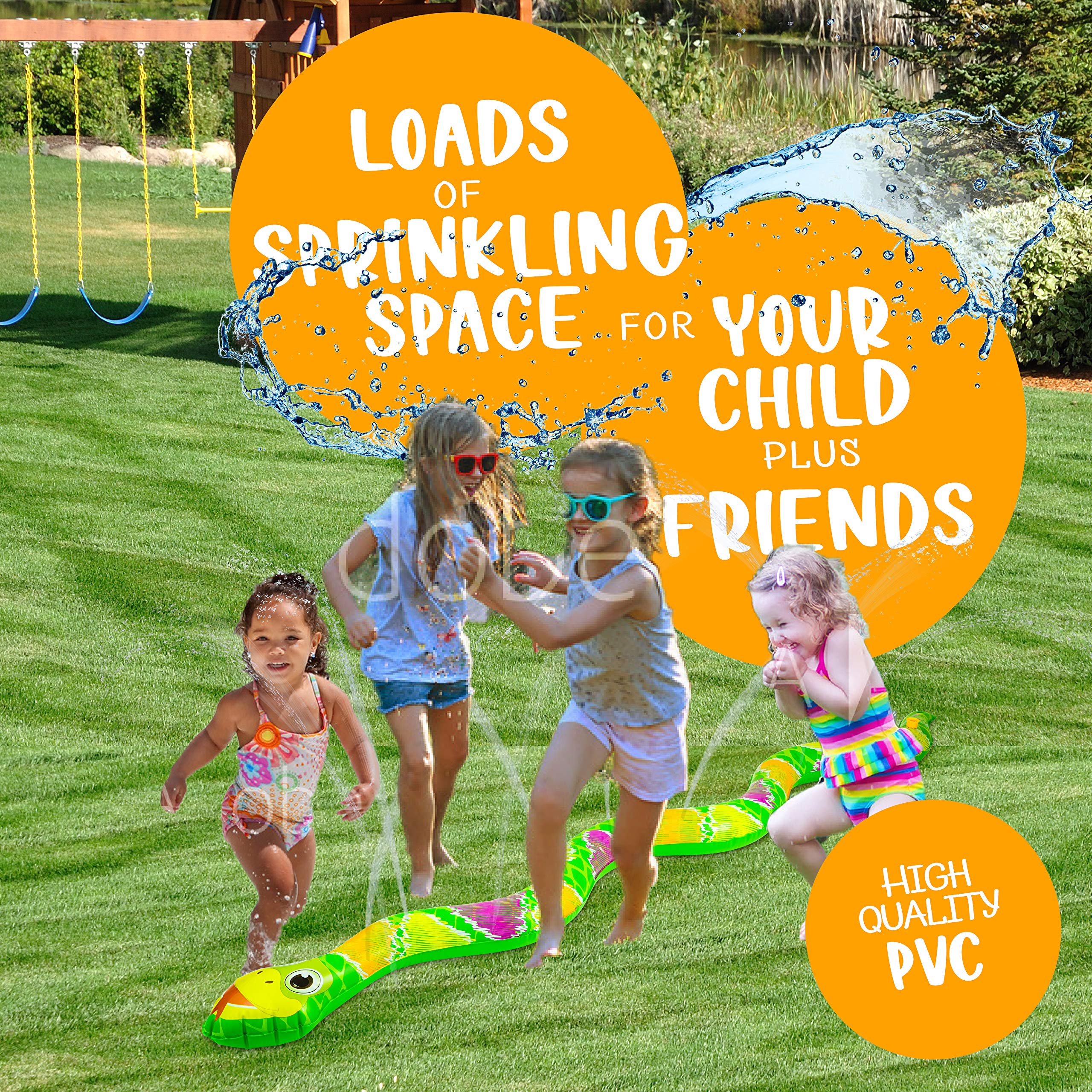 **Best Outdoor Snake Sprinkler for Kids - Summer Water Blast Toy for Toddlers, Boys & Girls - Inflatable Backyard Water Park for Fun Outdoor Play**    *(Perfect for Birthday Parties, Poolside Fun, and Summer Backyard Activities!)*