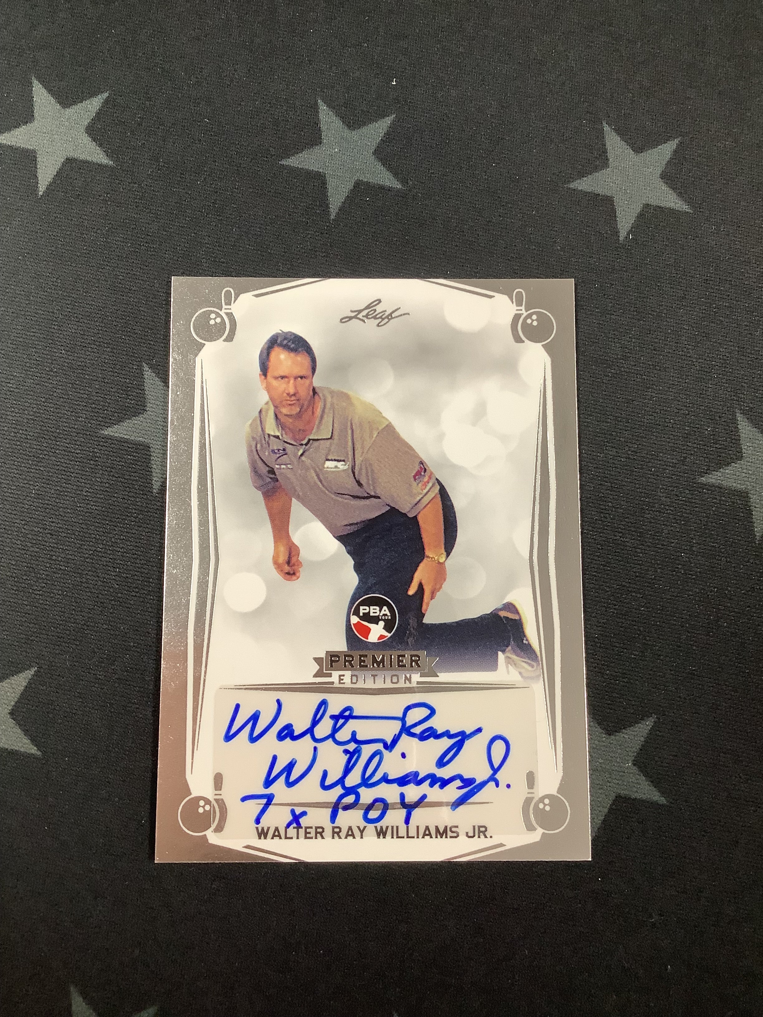 2023 LEAF PREMIER EDITION PBA Walter Ray Williams Jr 7X POTY Autographed Baseball Card - Limited Edition Collectible for Sports Memorabilia Fans & Trading Card Enthusiasts - Perfect for Display, Gifts, and Card Collections
