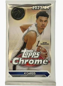 2023-24 Topps Chrome Basketball Retail Pack - NBA Trading Cards for Collectors & Fans - Perfect for Trading, Collecting, and Displaying