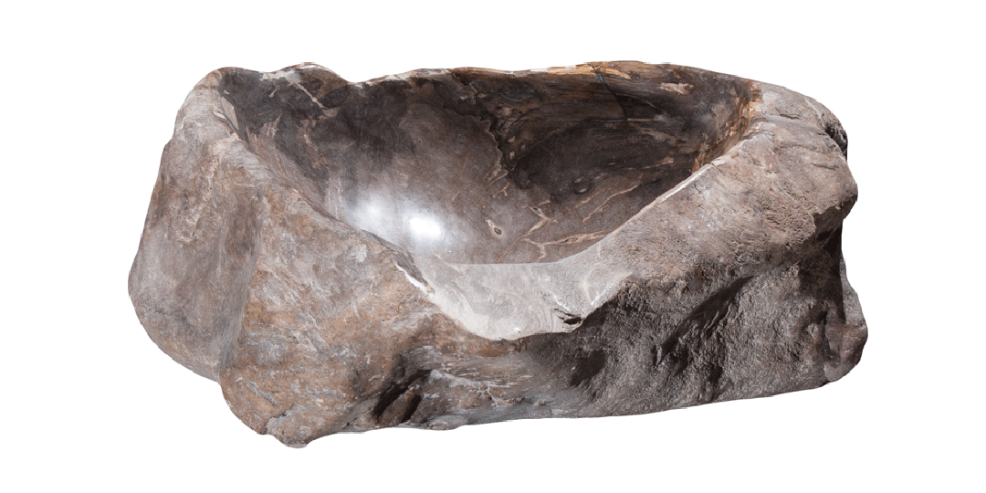 Natural Petrified Wood Bathroom Sink - 17