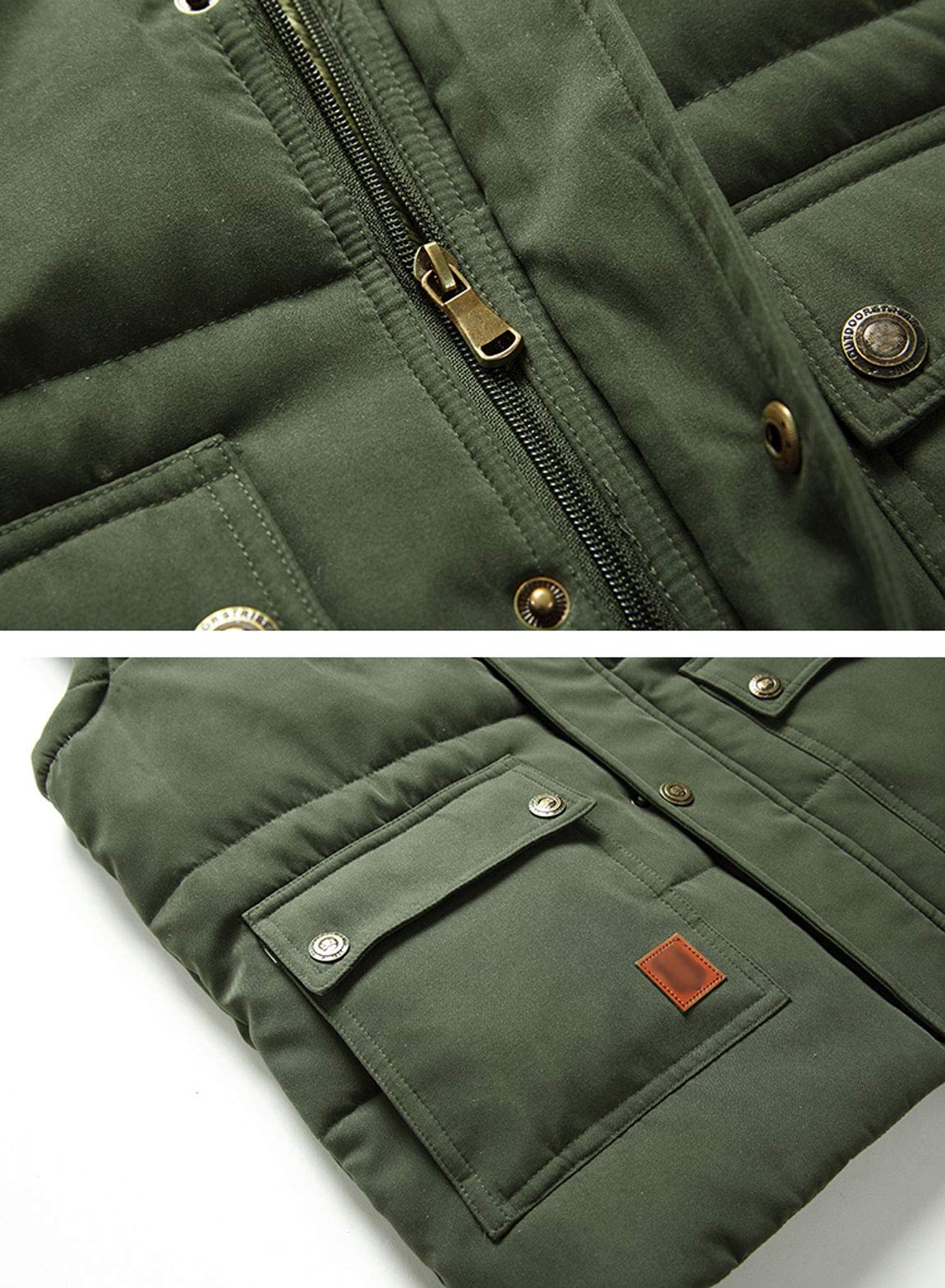 HOW'ON Men's Fleece Vest - Winter Warm Puffer Vest Sleeveless Jacket for Outdoor Activities, Hiking & Casual Wear
