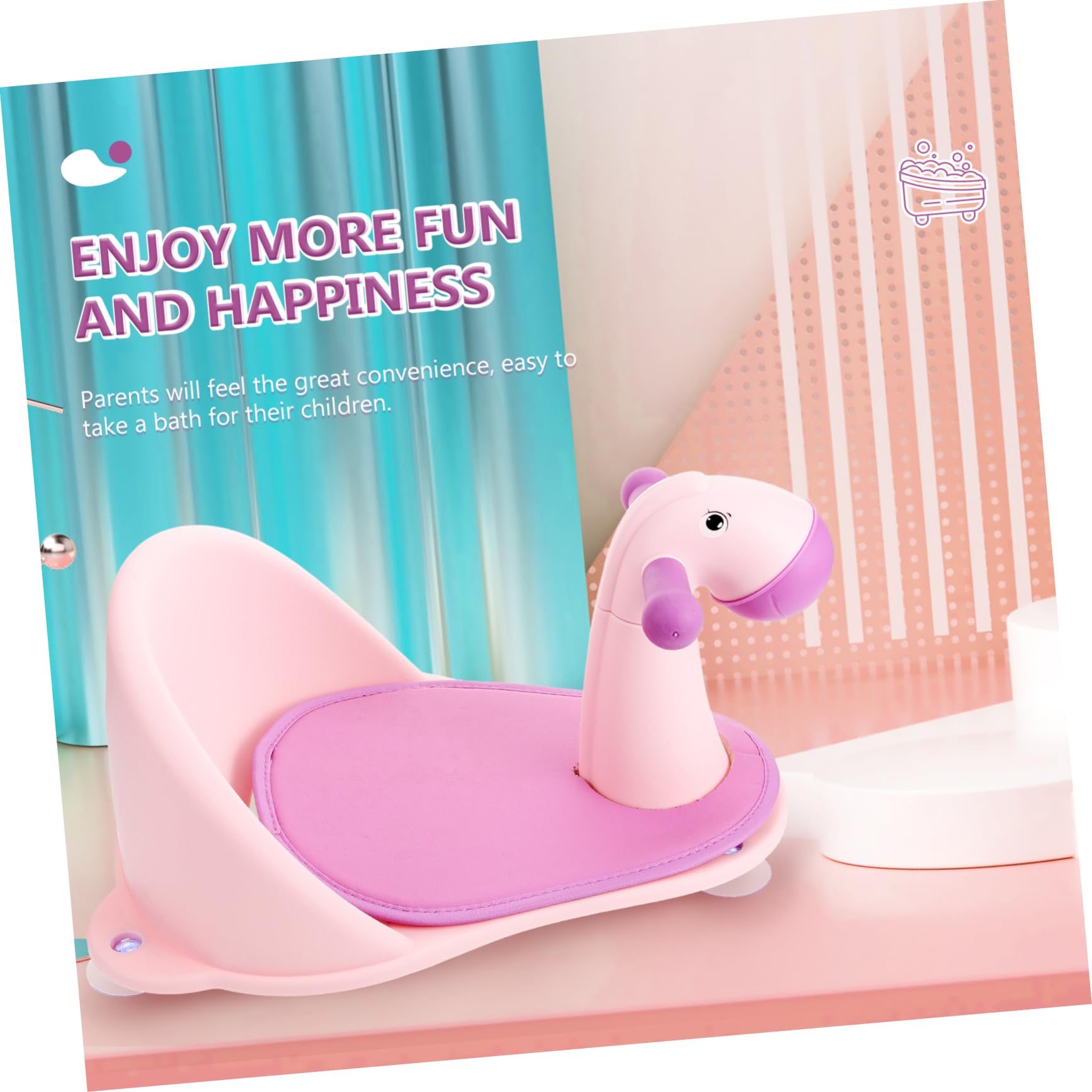 SHOWERORO Baby Bath Seat - Non-Slip Bathtub Chair for Toddlers & Kids, PP Plastic Shower Chair with Safety Backrest - Perfect for Bath Time Safety & Comfort