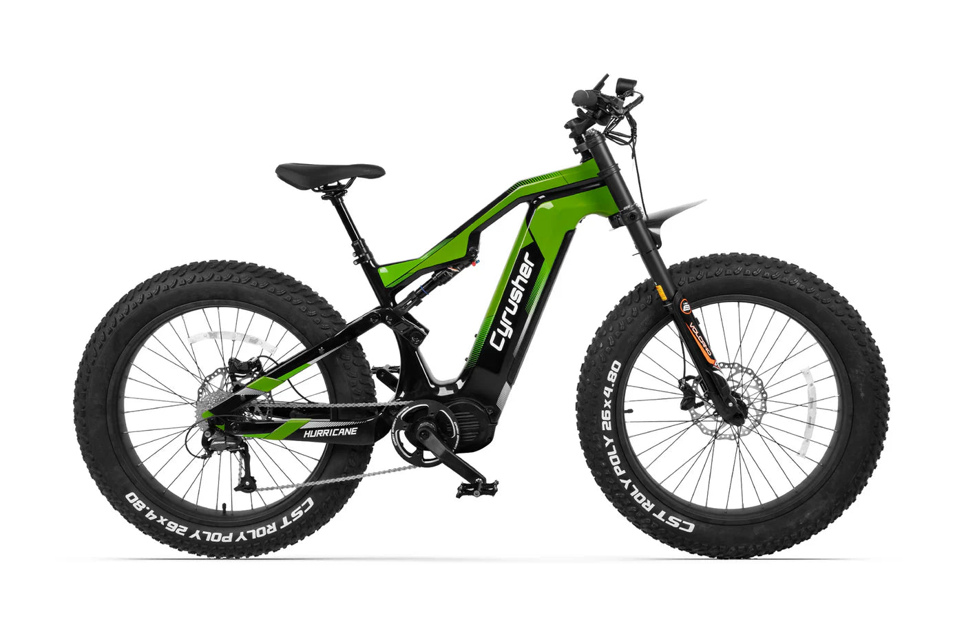 Cyrusher Hurricane 1000W Electric Bike - Carbon Fiber Frame, 25 MPH Top Speed, 55 Mile Range, Mid-Drive Motor - Perfect for Commuting, Off-Road Adventures & Urban Exploration