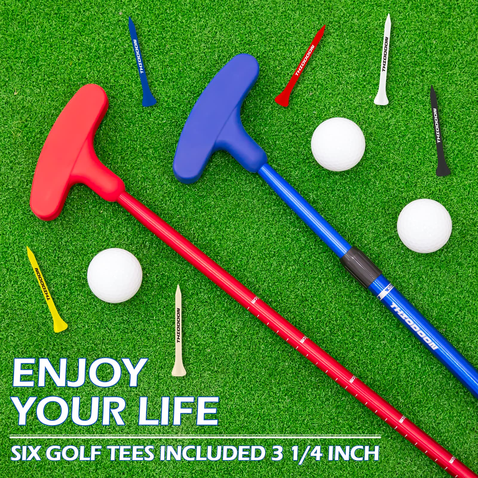 THIODOON Adjustable Golf Putter for Men, Women & Kids - Right/Left Handed Mini Putter with Length Adjustment - Perfect for Indoor/Outdoor Practice, Backyard Golf & Family Fun