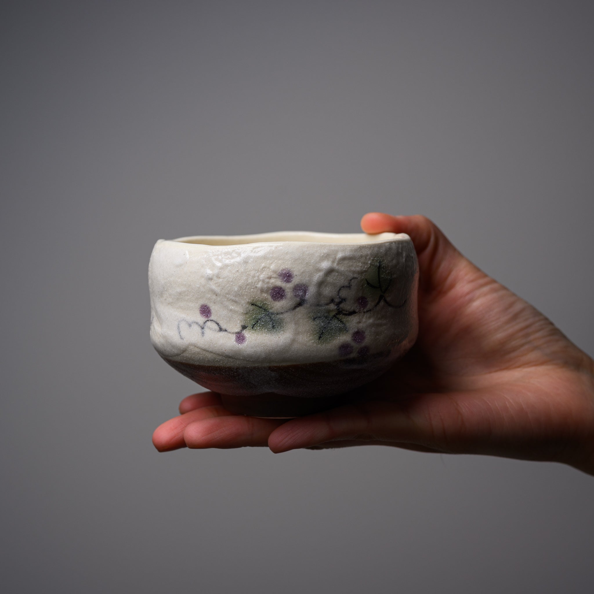 Premium Mini Matcha Bowl Set - Handcrafted Summer Vine Design - Authentic Japanese Ceramic Tea Cup for Matcha Green Tea Ceremony, Home Decor & Zen Meditation - Perfect Gift for Tea Lovers