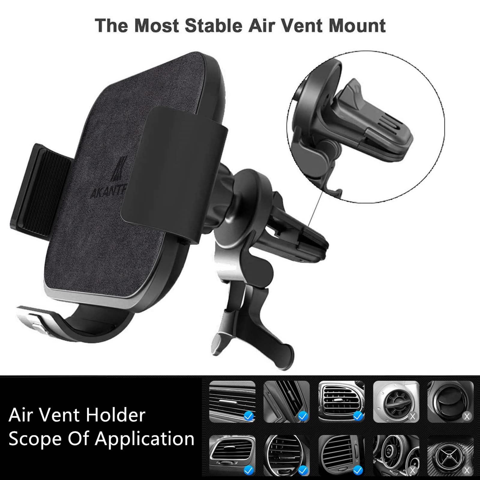 15W Dual Coil Qi Wireless Car Charger Mount - Compatible with iPhone 15 Pro Max, Samsung Galaxy Z Fold5/Fold4/Fold3/Fold2, S23 Ultra - Auto Clamp Fast Charging - Perfect for Road Trips & Commuting