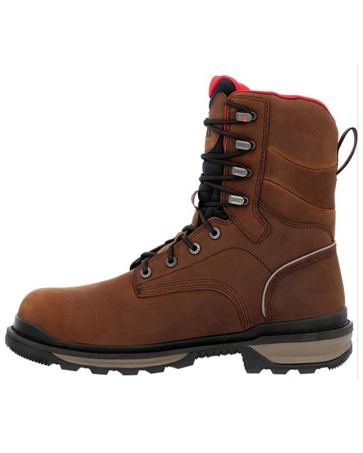 ROCKY Rams Horn Waterproof Composite Toe Work Boots for Men - Slip Resistant Safety Shoes for Construction, Hiking & Outdoor Work
