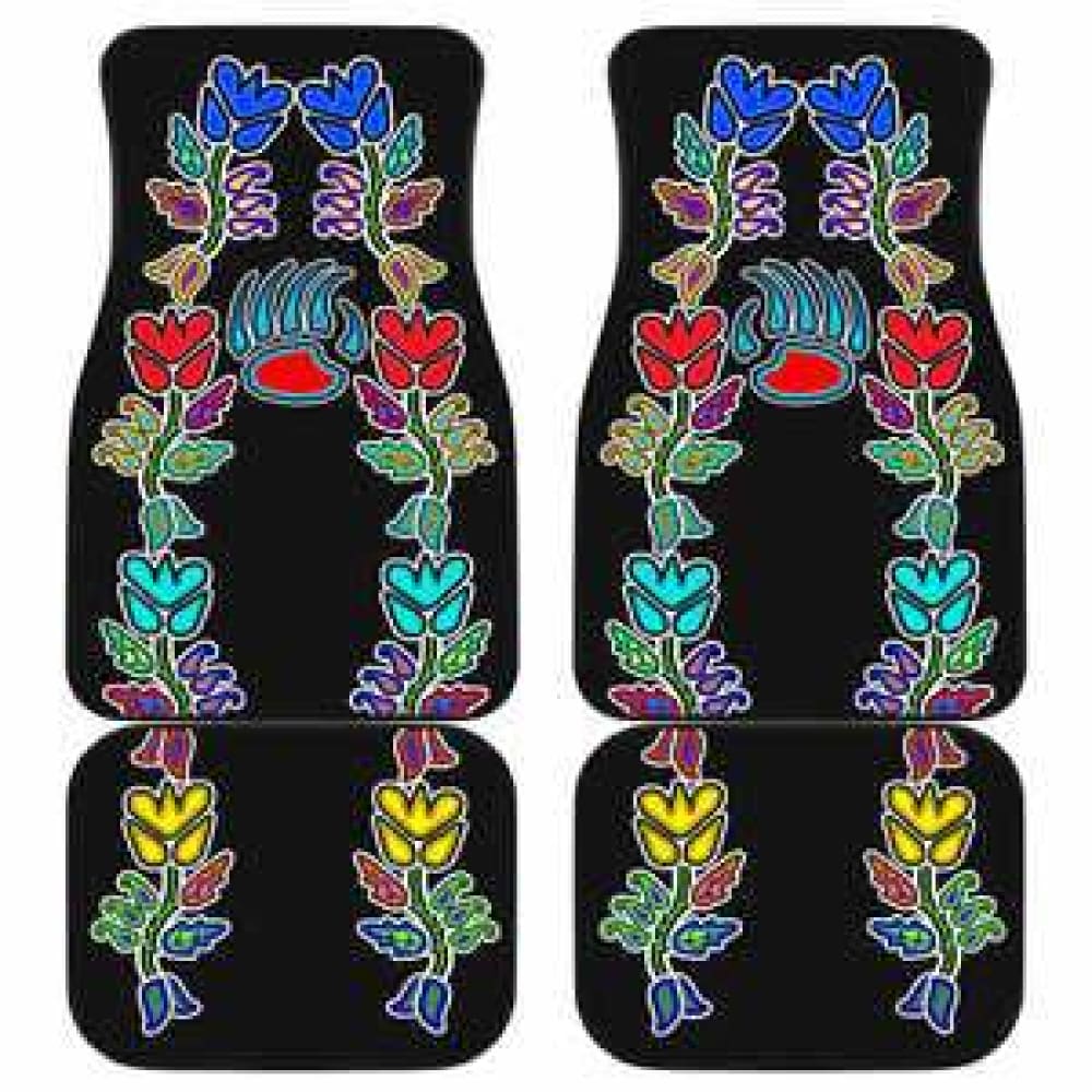 4 Generations Floral With Bearpaw Car Floor Mats - Premium All-Weather Protection for SUVs, Trucks & Sedans - Perfect for Road Trips & Daily Commutes
