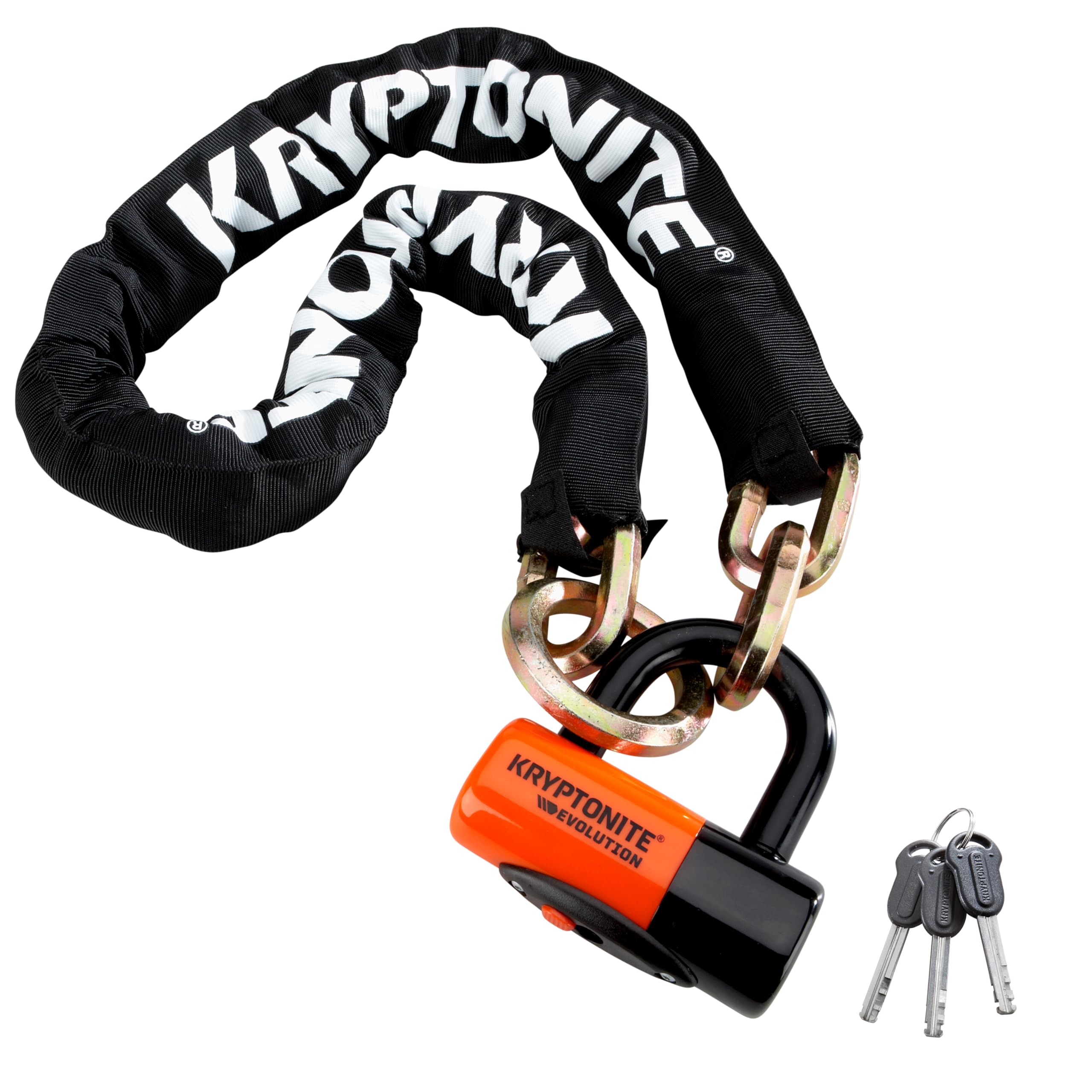 Kryptonite New York 1213 Heavy Duty 4.2 Feet Bike Chain Lock - Sold Secure Gold Rated Anti-Theft Bicycle Lock with Keys for Ultimate Security - Perfect for E-Bikes, Motorcycles, Scooters & Urban Commuting