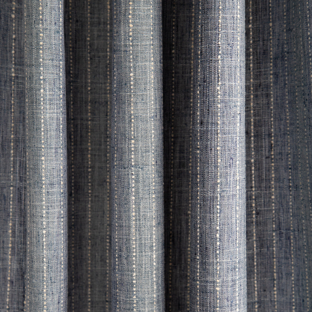 Premium Hyden Stripe Fabric - Lake Blue Cotton Blend Upholstery Material for Sofas, Curtains & Home Decor | Soft & Durable Textile for DIY Sewing Projects