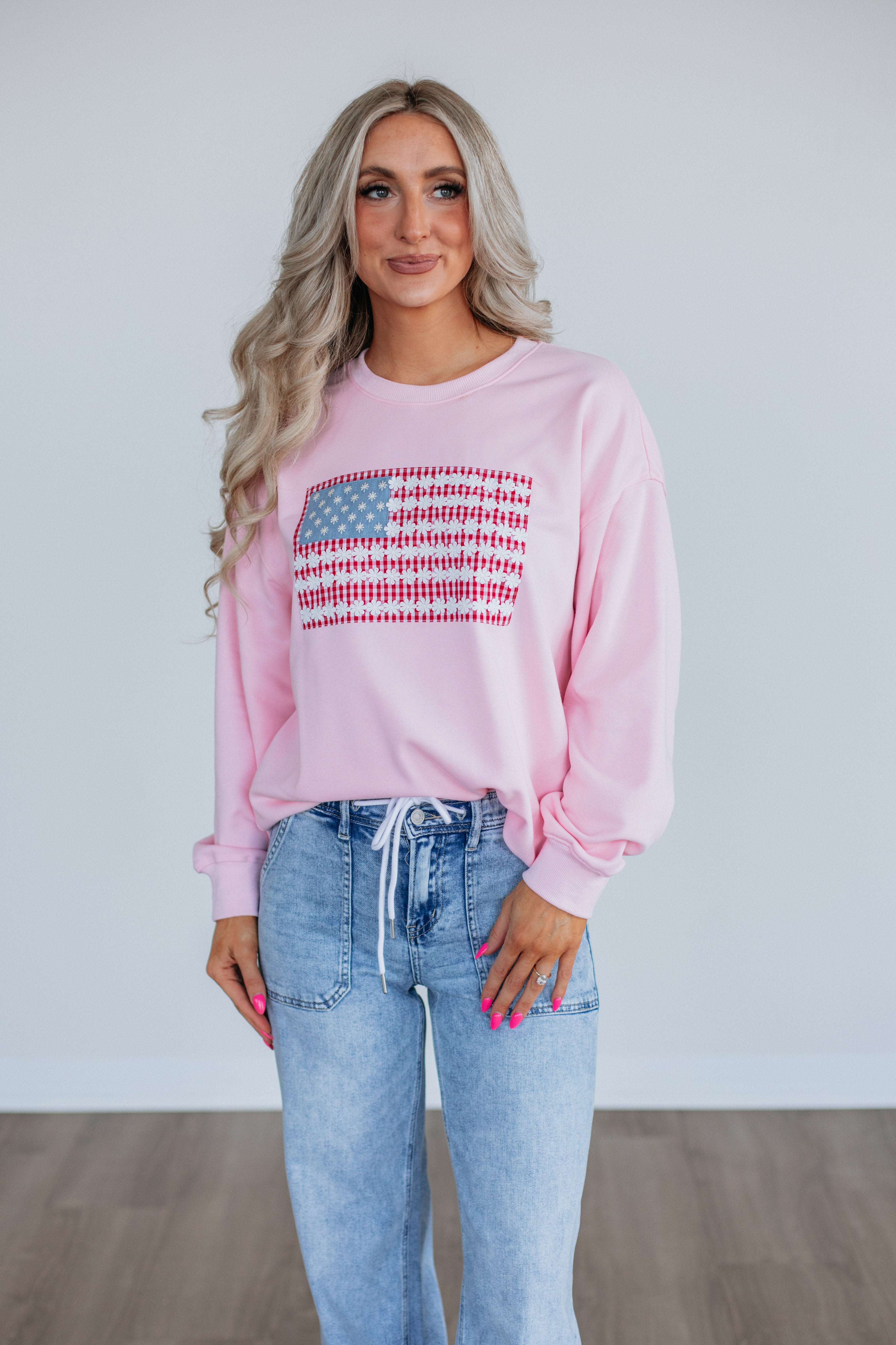 Independence Bae Sweatshirt - American Flag Patriotic Pullover Hoodie for Women | Perfect for 4th of July, Memorial Day & Casual Outfits