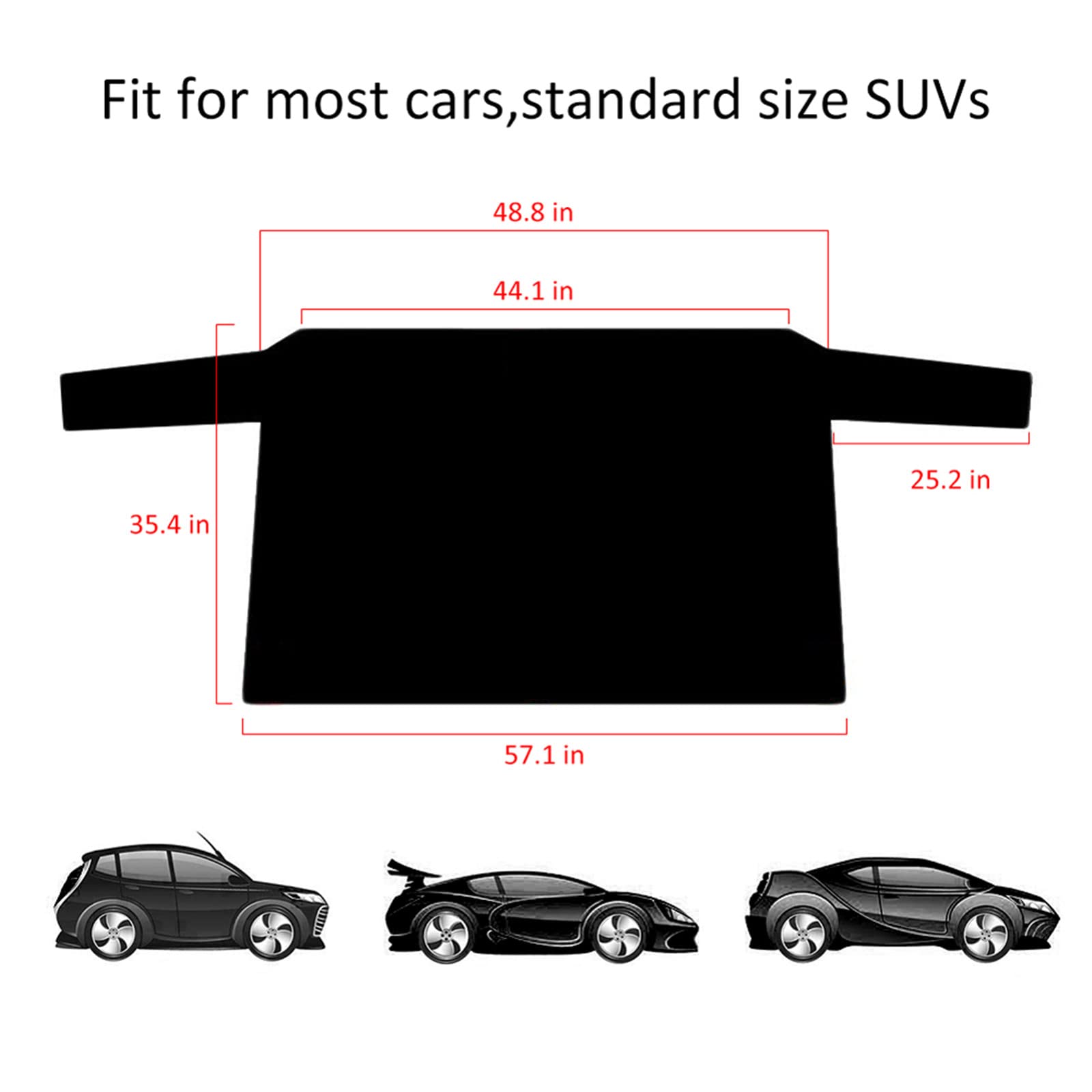 Bohisen Rear Windshield Snow Cover - Anti-Frost, Ice, Dust & Sun Protector for Car Rear Window - Perfect for Winter & Summer Vehicle Protection