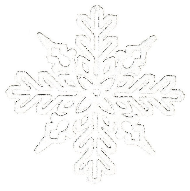 11 Pack Plastic Glitter Snowflake Ornaments for Christmas Tree Decorations - Holiday Party, Home, Office & Winter Wedding Decor