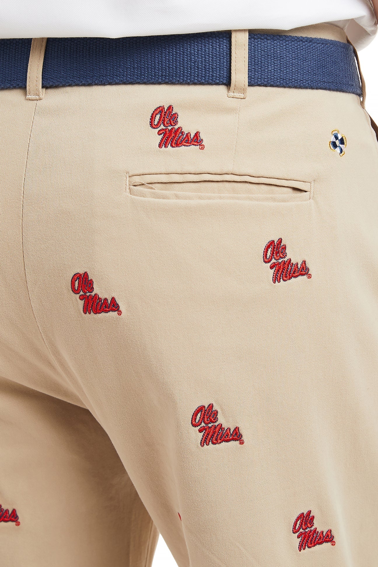 Ole Miss Khaki Collegiate Stretch Twill Pants for Men & Women - Comfortable Athletic Fit for School, Work & Casual Wear