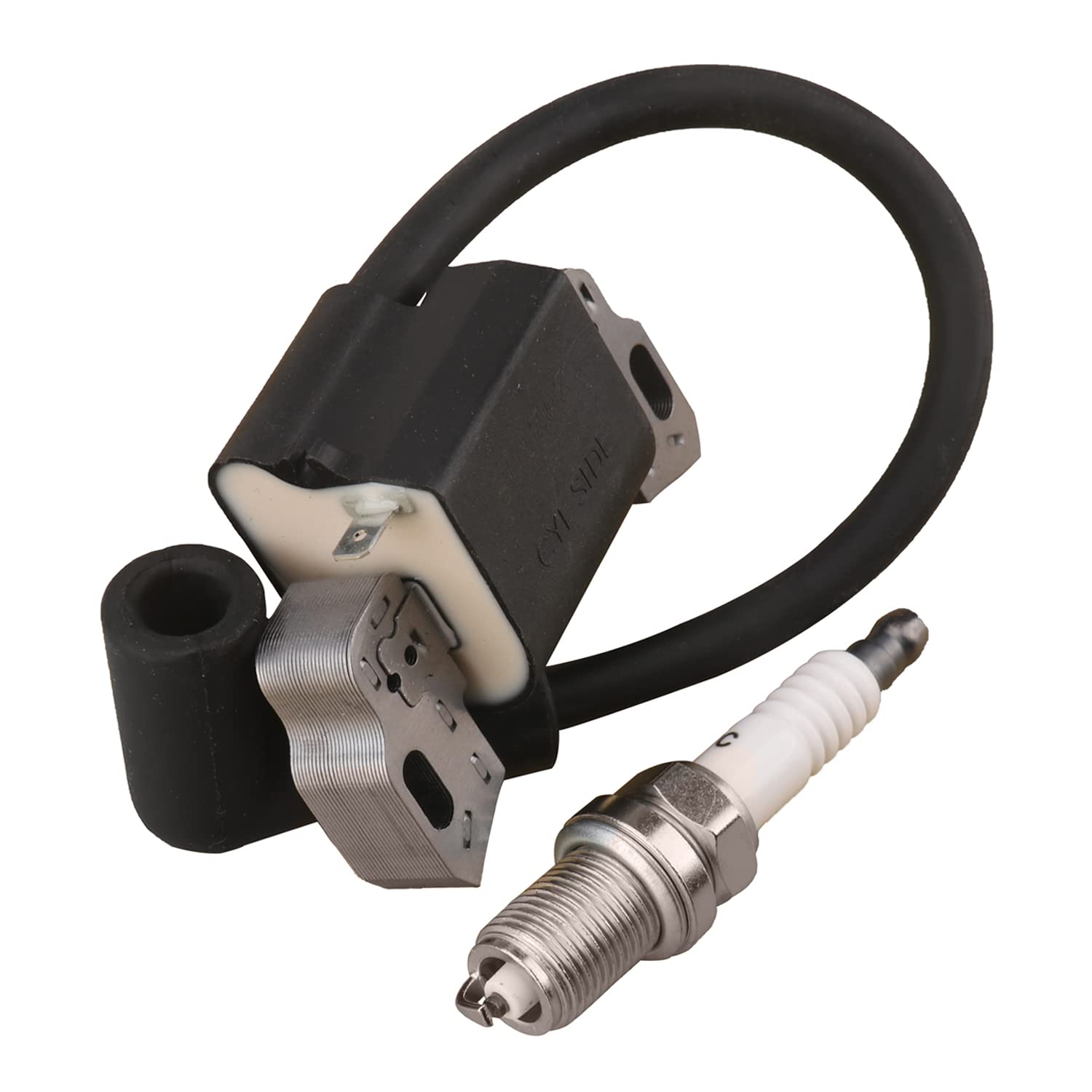High-Performance Ignition Coil Module with Spark Plug for 08P502 09P602 09P702 Armature Magneto - Compatible with Lawn Mower Engines 593872 799582 - Perfect for Small Engine Repair & Maintenance