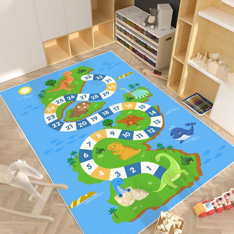 Grace SafePlay Fun & Learn Spillproof Nursery Rug - Non-Slip Waterproof Play Mat for Babies & Toddlers - Perfect for Daycare, Playroom & Nursery Floor Protection