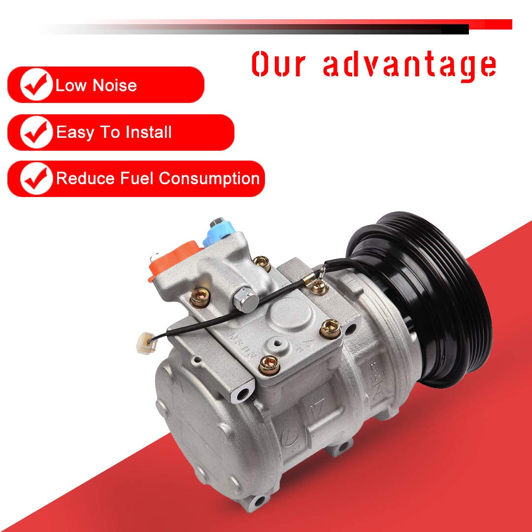 High-Performance AC Compressor Replacement for Toyota Camry 2.0L 2.2L 1987-1991 - Direct Fit Air Conditioning Compressor - Perfect for Summer Cooling & Long Road Trips