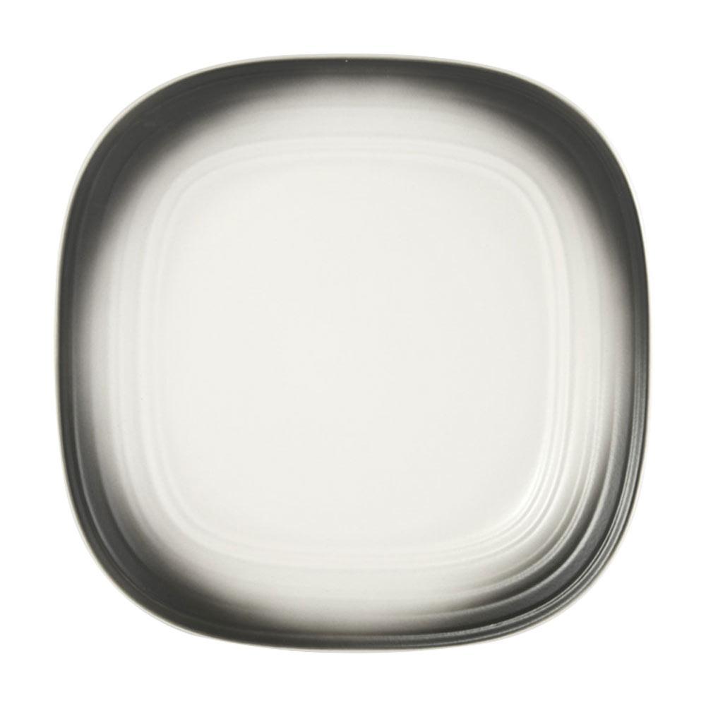 Swirl Square Graphite 4-Piece Dinnerware Set - Modern Square Plates & Bowls for Stylish Dining, Perfect for Restaurants, Weddings, and Home Entertaining