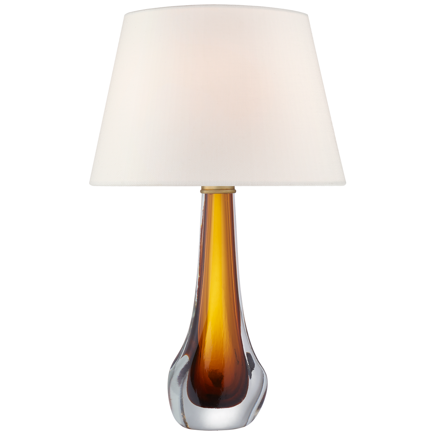 Vintage Large Amber Glass Table Lamp - Elegant Home Decor for Living Room, Bedroom & Office - Perfect for Reading, Relaxing & Creating Cozy Ambiance