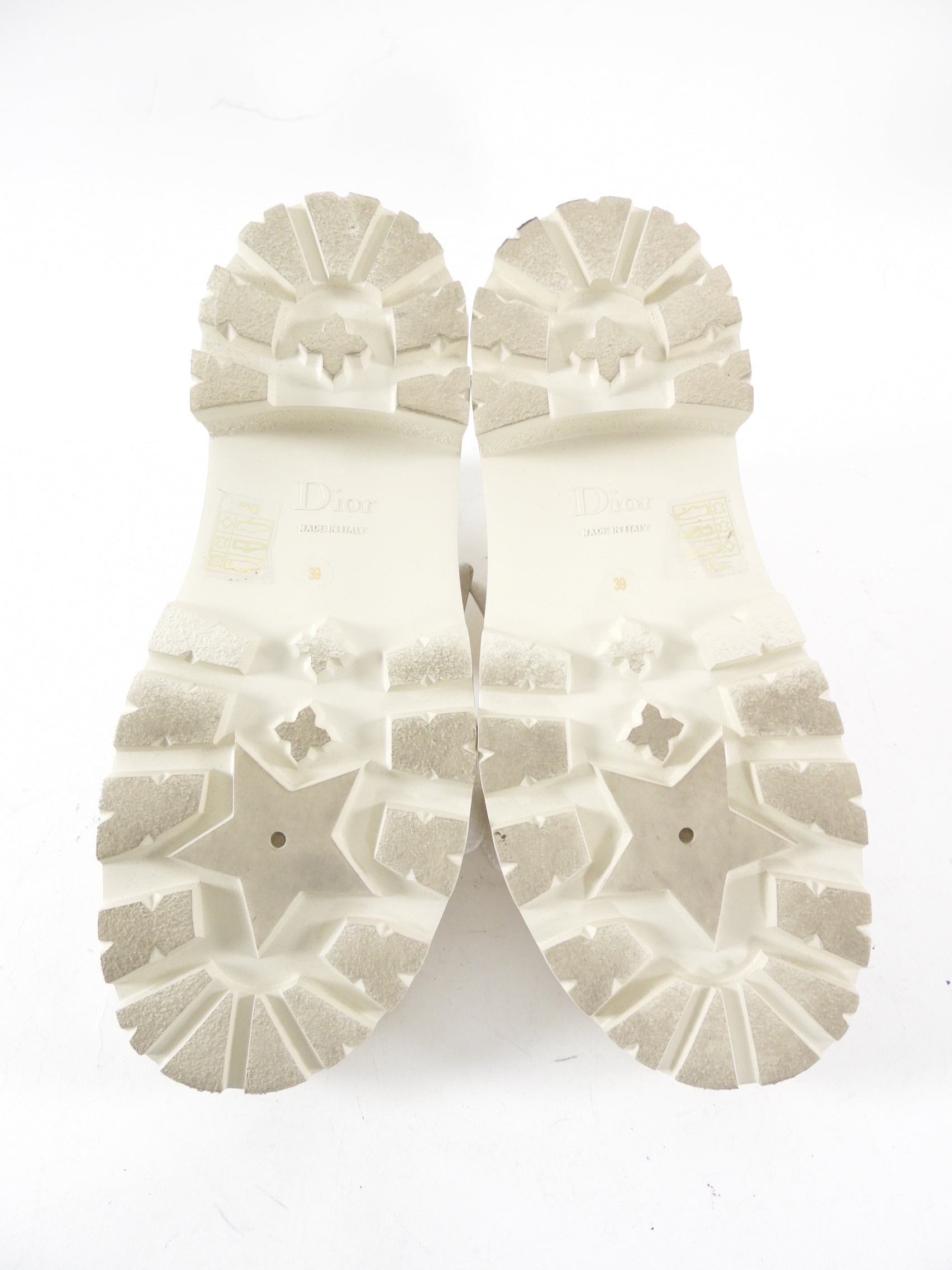 Christian Dior Ivory Leather Dioract Platform Sandals Size 39 - Luxury Designer High Heel Shoes for Women | Perfect for Weddings, Parties & Evening Events
