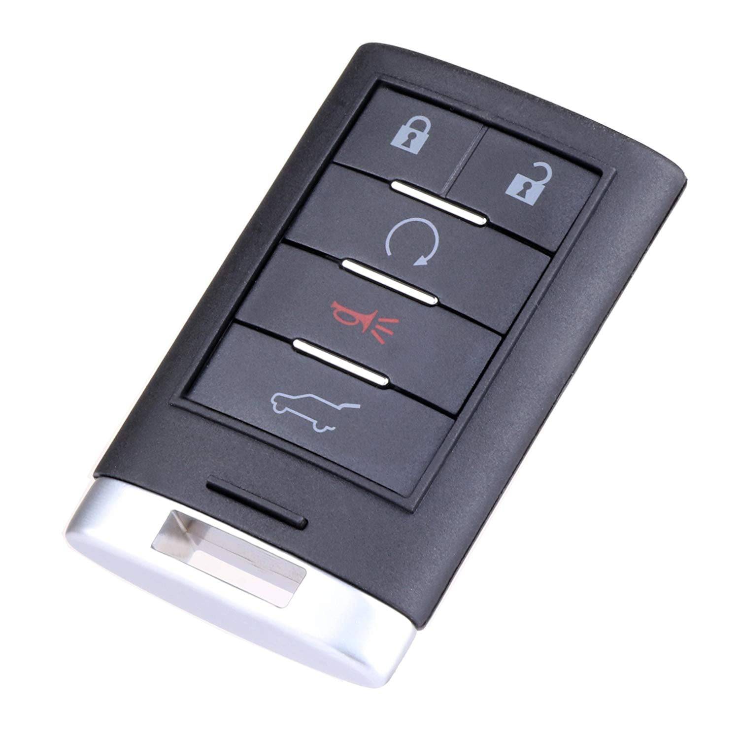 Cadillac Remote Key Fob Cover - 4 Button Silicone Rubber Protector Case for Keyless Entry (Perfect for XT5, Escalade, CTS Models) - Durable & Stylish Protection for Everyday Use