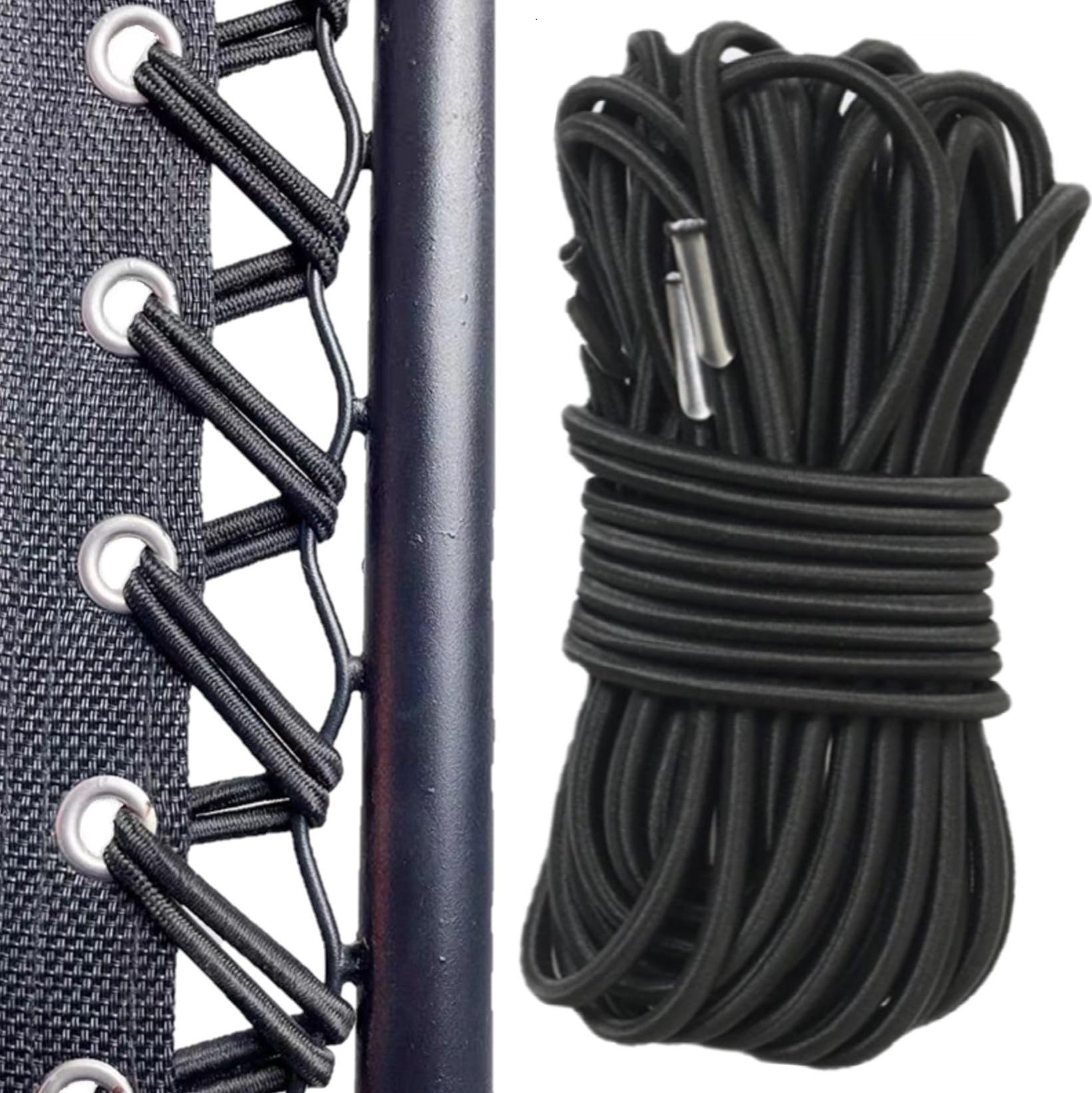 4 Pack Zero Gravity Chair Cord Replacement - Heavy Duty Elastic Bungee Cord for Patio Recliner, Lawn, Beach & Lounge Chairs - Durable Nylon Stretch String for Outdoor Relaxation (Perfect for Backyard, Poolside & Camping Use)