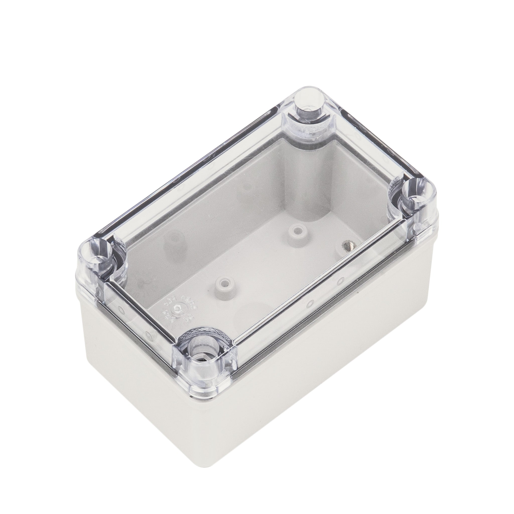 Boxco S Series 3.15 x 5.12 x 3.35 Inches (80 x 130 x 85mm) Waterproof Plastic Enclosure - IP67 Rated, IK08 Impact Resistant, Polycarbonate (PC) Material with Transparent Screw-On Cover - Ideal for Outdoor Electronics, Industrial Equipment & DIY Projects