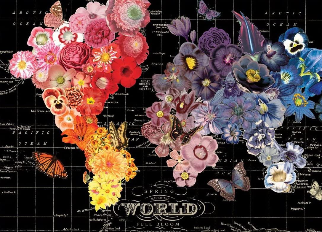 Ufcell 1000-Piece World Map Jigsaw Puzzle - Educational Geography Game for Adults & Kids - Perfect for Family Game Night, Classroom Learning & Stress Relief