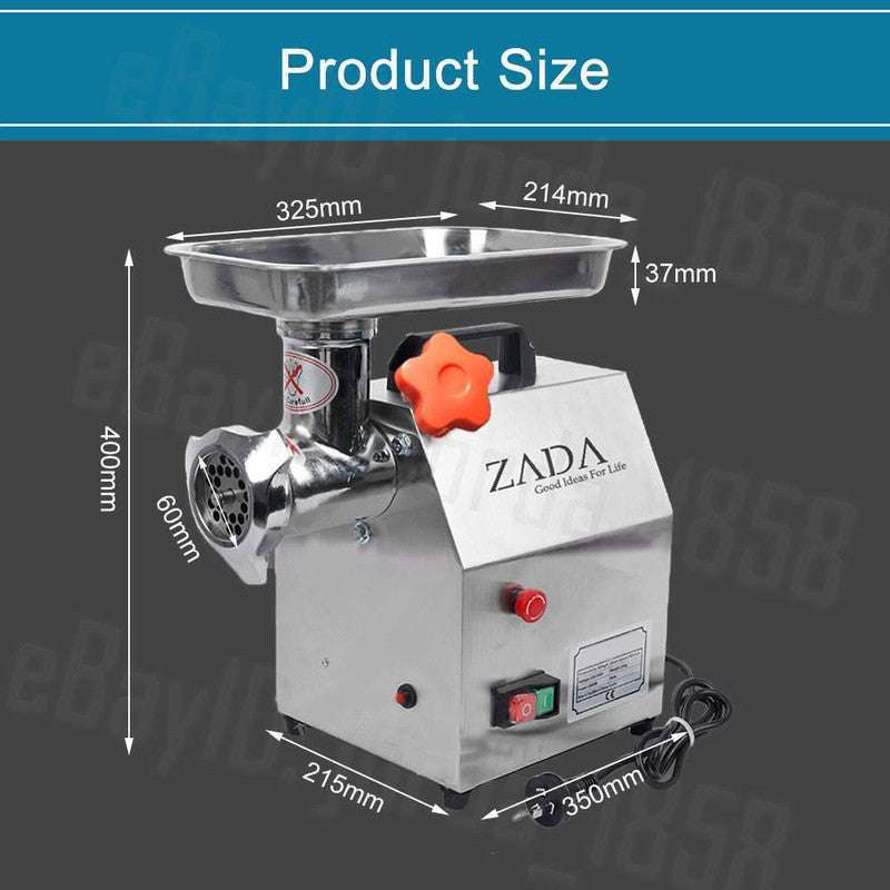 1.63HP Commercial Electric Meat Grinder & Sausage Stuffer - 1200W Heavy Duty Mincer for Butcher Shop, Restaurant & Home Kitchen Use - Perfect for Ground Beef, Sausage Making & Food Processing