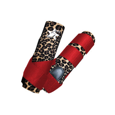 5-Star Black, Red & Cheetah Print Front Boots - Stylish & Comfortable for Women's Fashion, Parties & Night Out