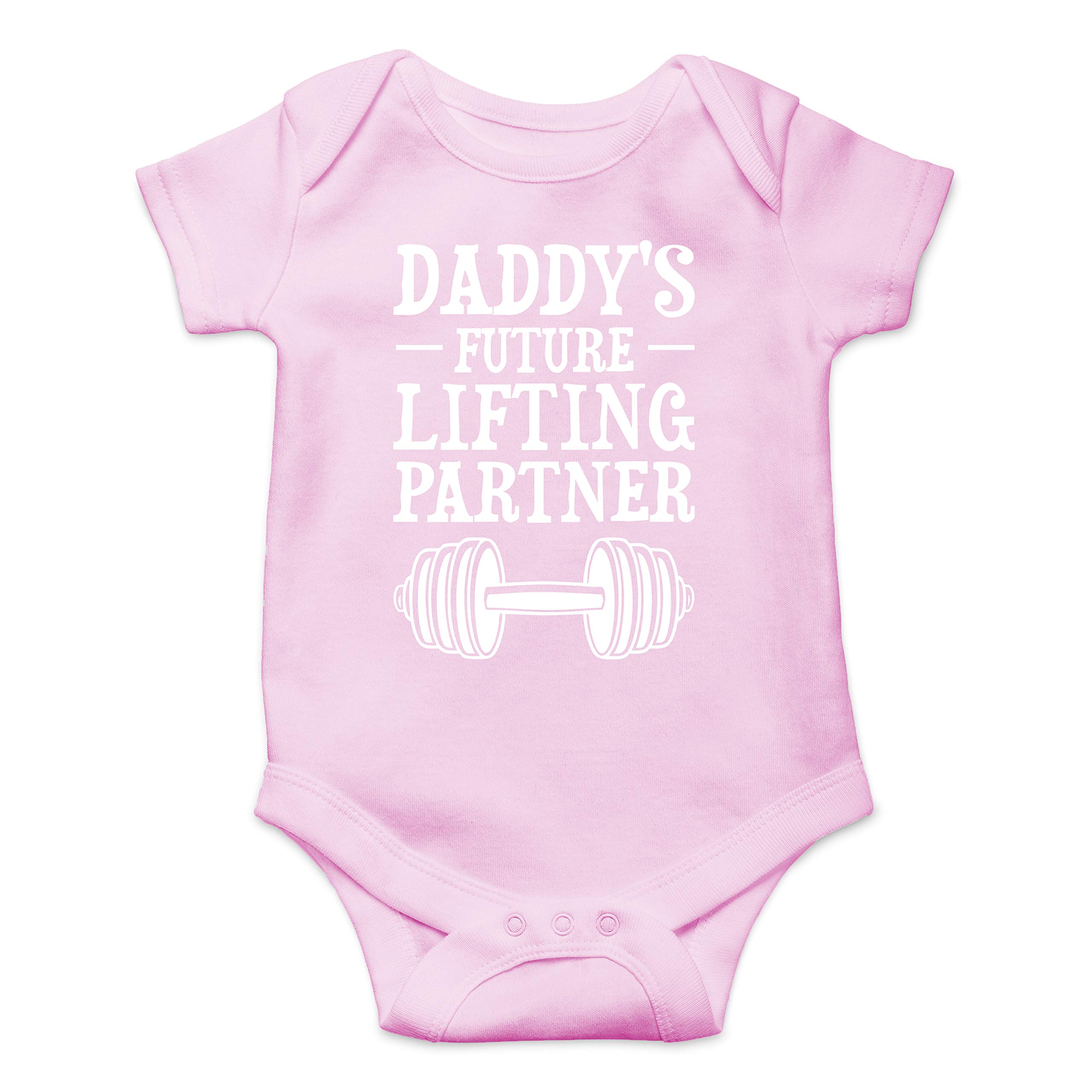Funny Baby Bodysuit - 'Daddy's Future Lifting Partner' Onesie - Cute Newborn Clothes for Boys & Girls - Perfect for Gym Dads, Workout Enthusiasts & Funny Family Moments