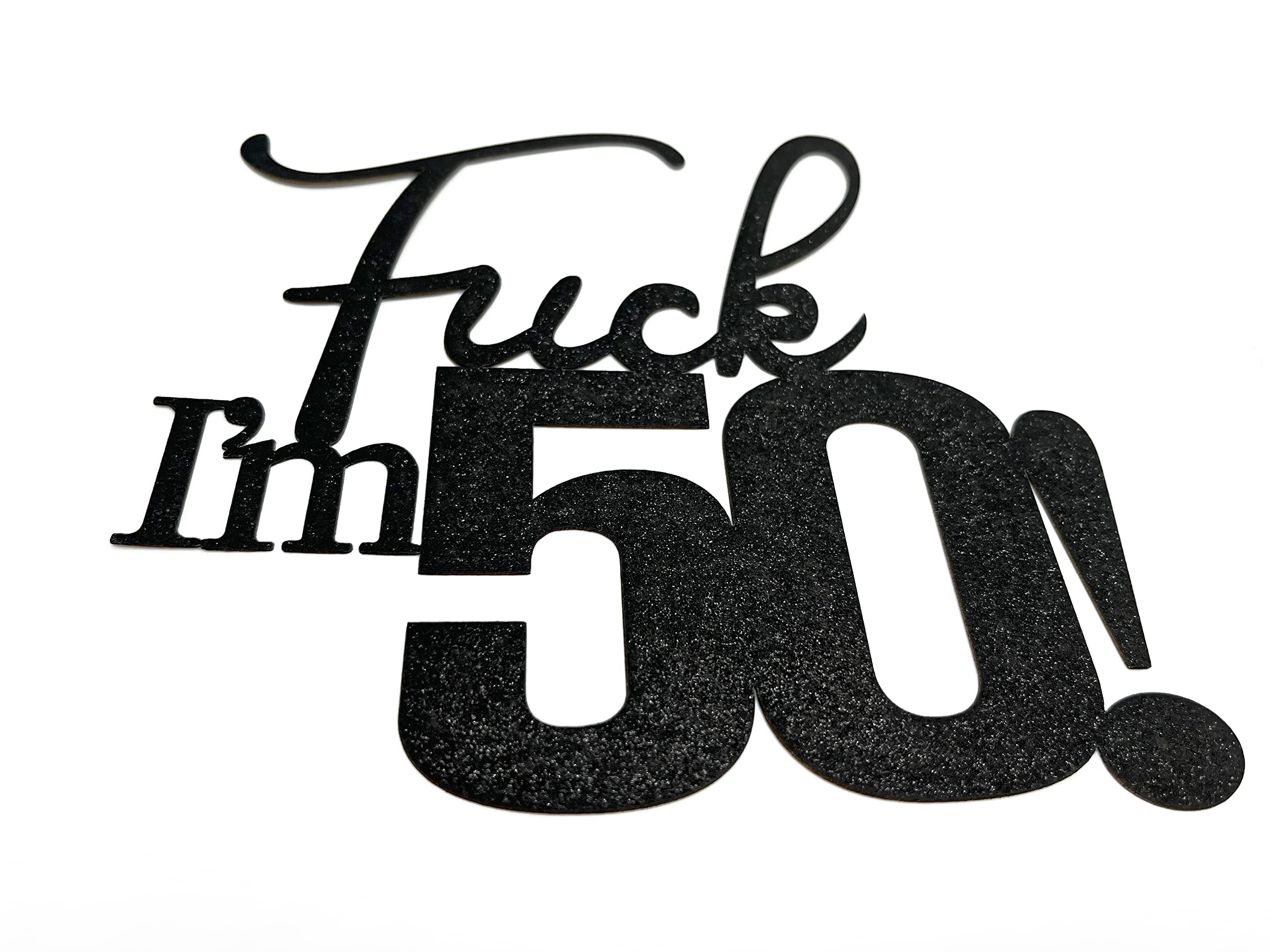 Veegood 50th Birthday Cake Topper for Women - Elegant Black Cake Decorations - 50 Cake Topper for Birthday Party Decorations - Perfect for Milestone Celebrations, Anniversary Parties & Special Occasions