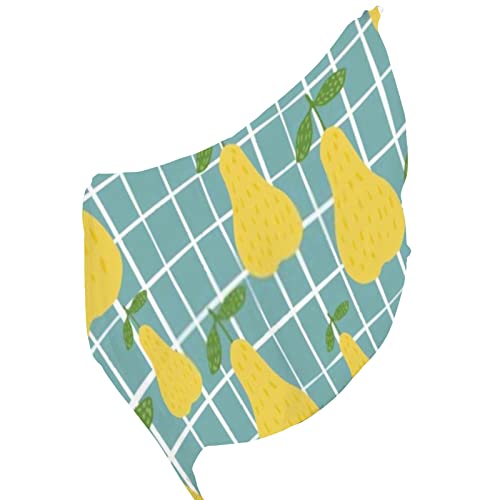 Yellow Pears Blue Doodle Style
