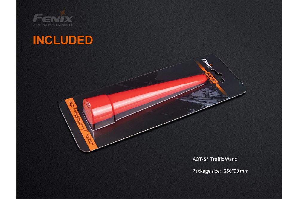 Fenix AOT S+ LED Traffic Control Wand - High Visibility Safety Baton for Road Construction & Emergency Signaling - Perfect for Night Work, Traffic Direction & Law Enforcement